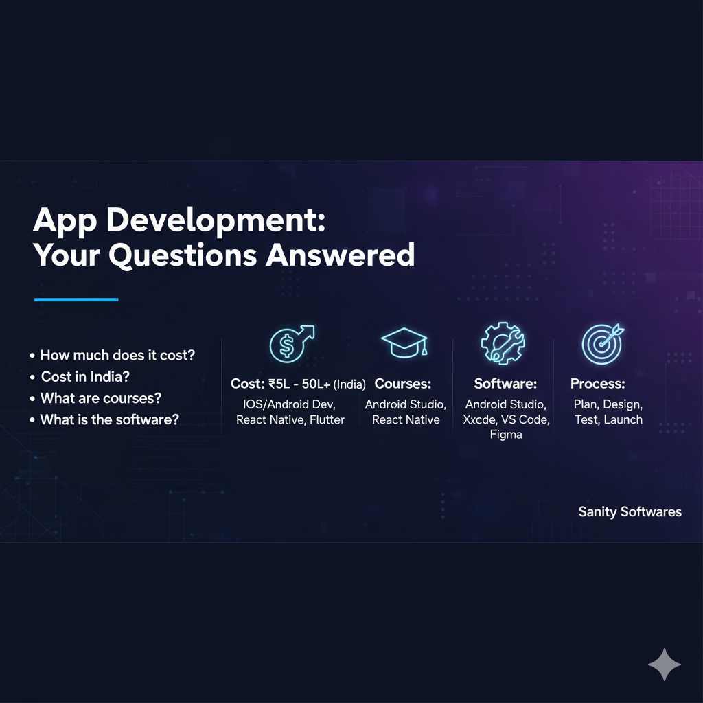 App Development in 2025 | Cost  Courses  Software and  Tools � Sanity Softwares Patna