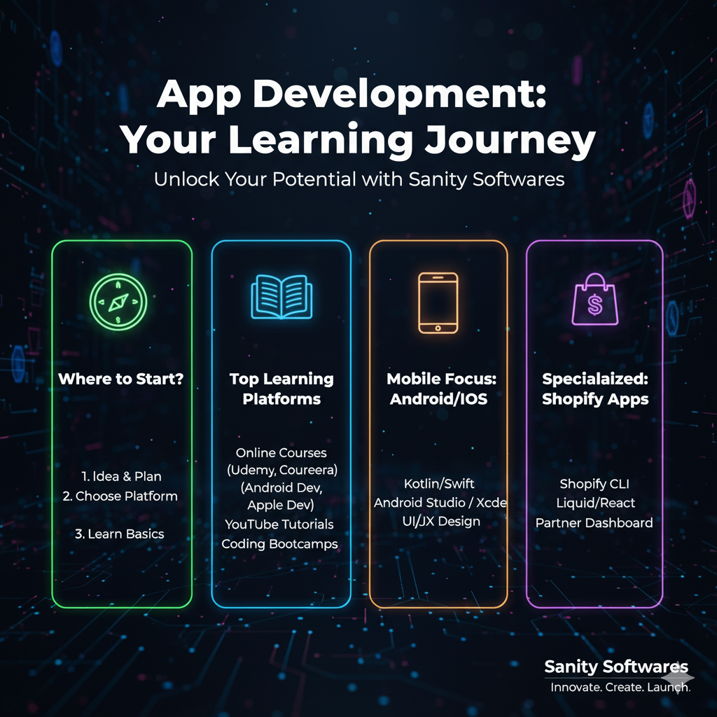 Where to Learn App Development and Shopify App Development � Sanity Softwares Patna